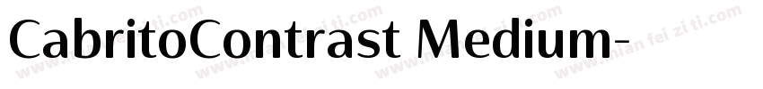 CabritoContrast Medium字体转换